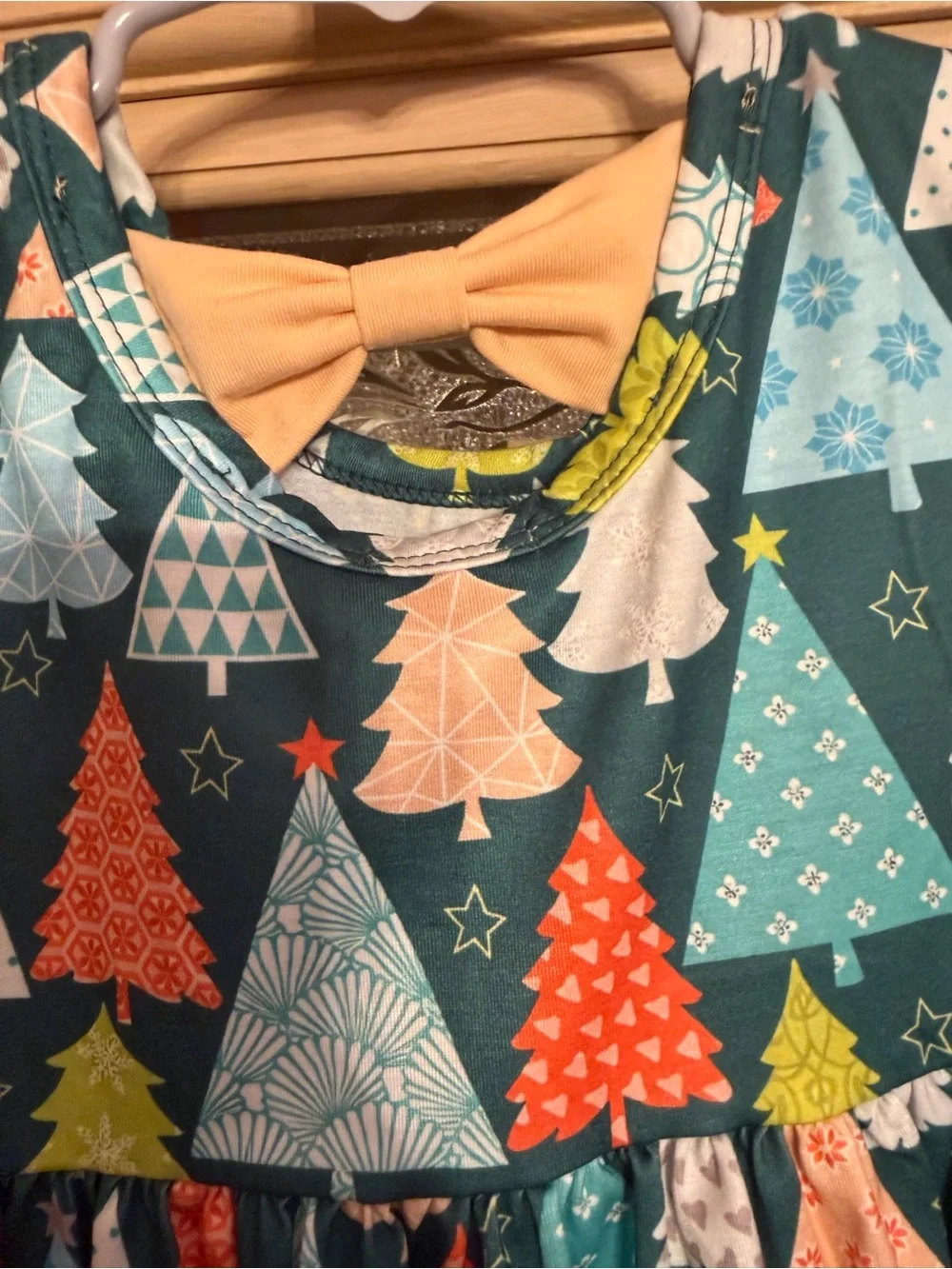 Abby & Evie Tree-Print Holiday Set NWT
